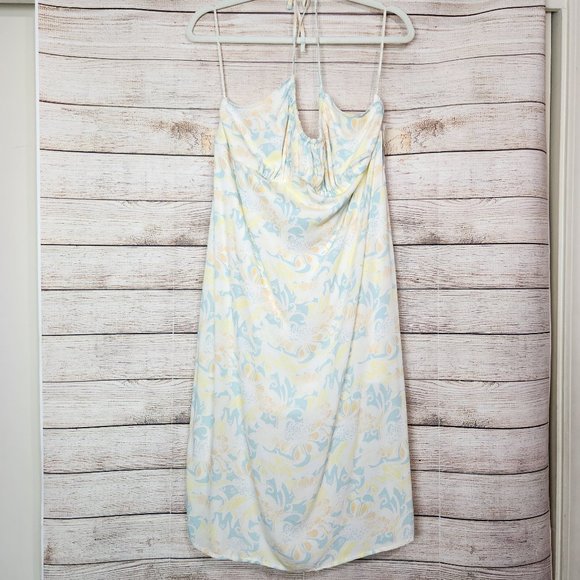 Nordstrom Dresses & Skirts - NWT BP Nordstrom Floral Halter Dress  Teal Ivory Zel Floral Size XL